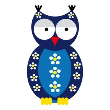 Owl on white background Stock Illustration