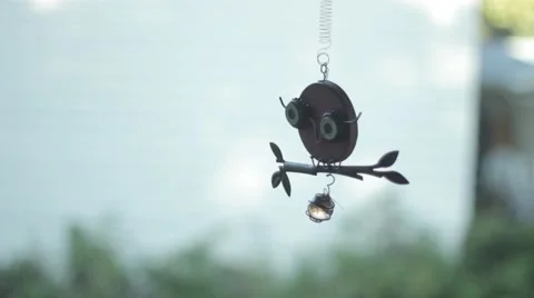 Owl Wind Chime_Wide Stockbeeldmateriaal 67907499