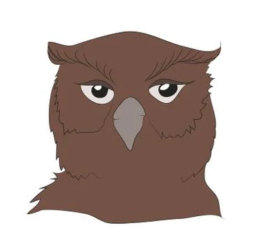 Owl is worth drawing, vector Stock Illustration