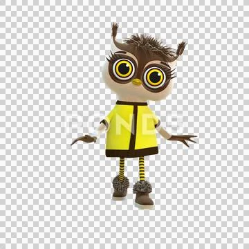 Owlet Betty walk Stock Illustration