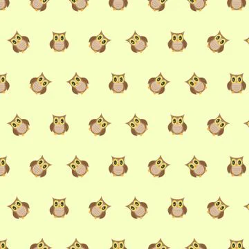 Owls cute pattern Stock Illustration