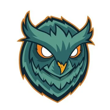 Owls head mascot Illustrazione stock