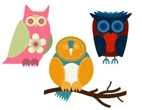 Owls Ilustração Stock