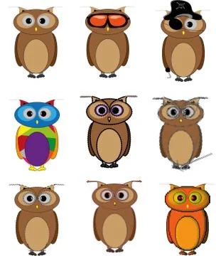 Owls Stock Illustration