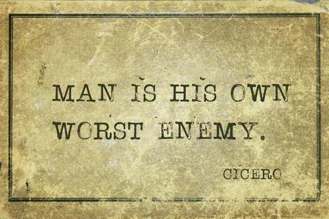 Own enemy Cicero Illustrazione stock