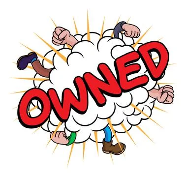 OWNED Comic Book Pop Art Fight Explosion Graphic Illustration