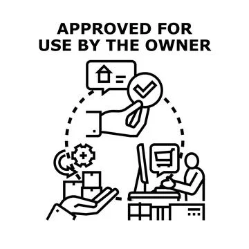 Owner approval process for digital asset licensing イラスト素材