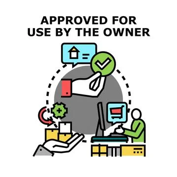 Owner approval process for digital asset licensing Illustrazione stock