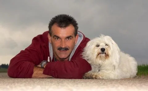 Owner with dog Stock Photos