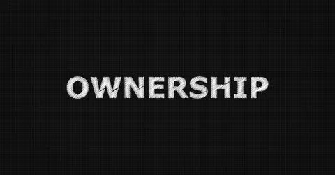 OWNERSHIP text on board Stock Illustration