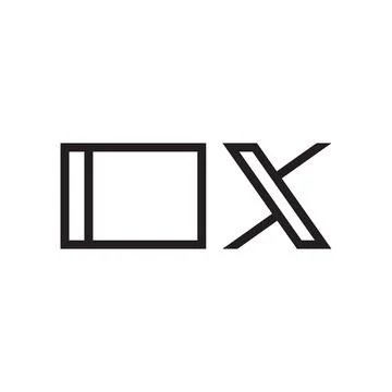 Ox initial letter vector logo icon Stock Illustration