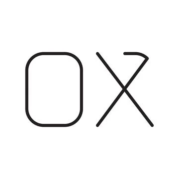 Ox initial letter vector logo icon Illustrazione stock