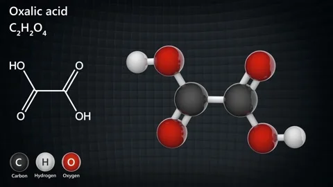 Oxalic acid. C2H2O4. Seamless loop. Stock Footage 154244493