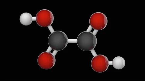 Oxalic acid. C2H2O4. Seamless loop. RGB + Alpha (Transparent) channel Stock Footage 154244504