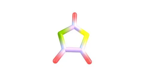 Oxazole molecular structure isolated on white Stock Illustration