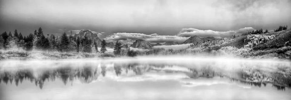 Oxbow Bend at Dawn Stock Photos