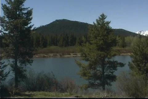 OxBowBend Tetons Pan Stock Footage 538039