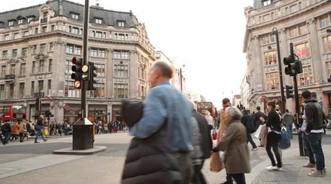 Oxford circus crossing Stock Footage 38459195