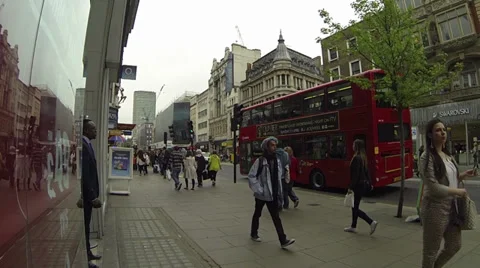 Oxford Circus Crowd Stock Footage 37507949
