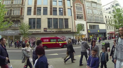 Oxford Circus Emergency Stock Footage 37507805