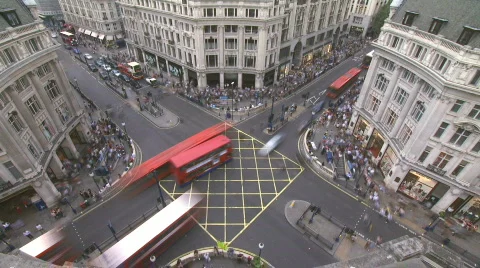 Oxford Circus, London, Timelapse Stock Footage