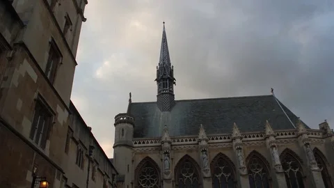 Oxford Exeter Chapel Sunset Timelapse Stock Footage 72426839