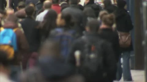 OXFORD St CROWDS 動画素材 10686694
