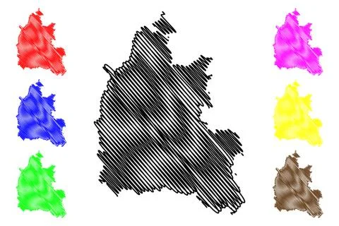 Oxfordshire map vector.... Stock Illustration