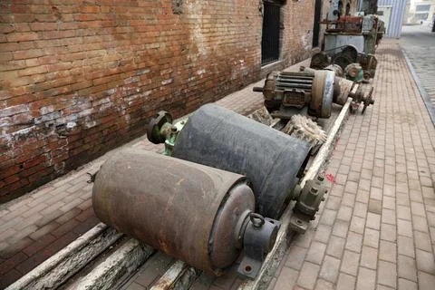 Oxidation rust mechanical equipment 스톡 사진