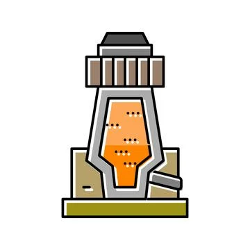 Oxide ore processing copper color icon vector illustration Stock Illustration