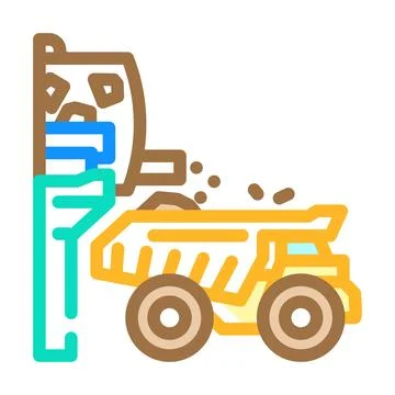 Oxide ore processing copper color icon vector illustration イラスト素材