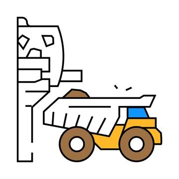 Oxide ore processing copper icon color illustration Stock Illustration