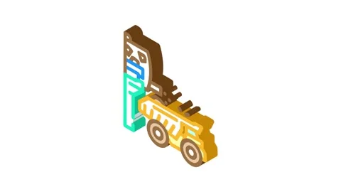 Oxide ore processing copper isometric icon animation Stock Footage 327293815