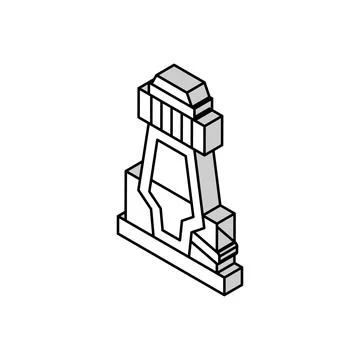 Oxide ore processing copper isometric icon vector illustration Stock Illustration