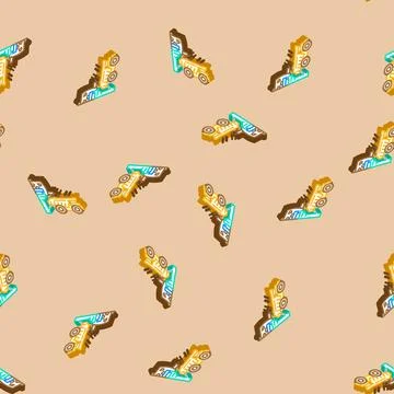 Oxide ore processing copper isometric icon seamless pattern イラスト素材