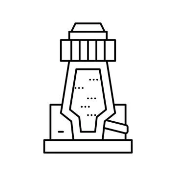 Oxide ore processing copper line icon vector illustration Stock Illustration