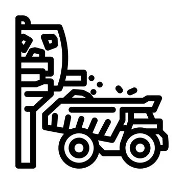 Oxide ore processing copper line icon vector illustration イラスト素材