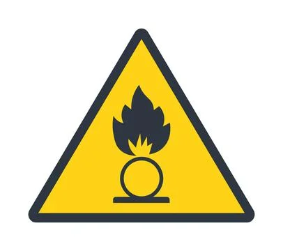 Oxidising material symbol Stock Illustration