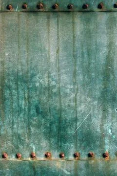 Oxidized copper plate surface texture Stock Photos