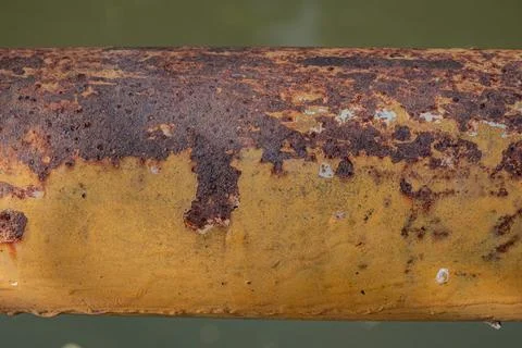 Oxidized rust patches profile 스톡 사진
