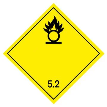 Oxidizing agent symbol is used to warn of hazards Stock Illustration