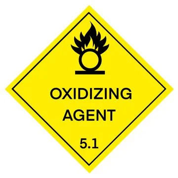 Oxidizing agent symbol is used to warn of hazards Stock Illustration
