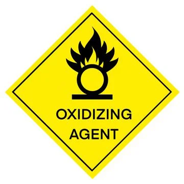 Oxidizing agent symbol is used to warn of hazards Stock Illustration