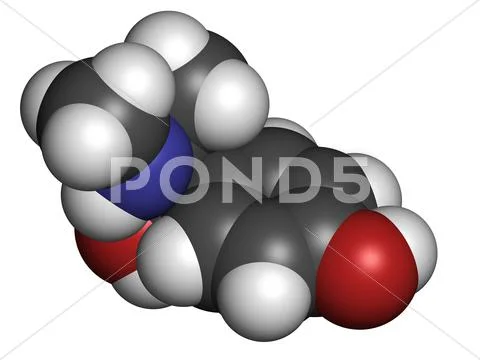Oxilofrine (methylsynephrine, oxyephrine) stimulant drug, chemical structure. Stock Illustration