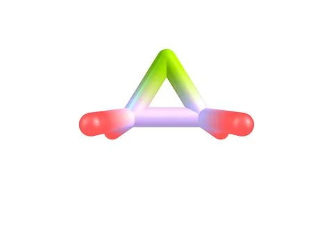 Oxirane molecular structure isolated on white Stock Illustration