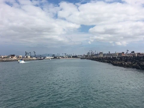 Oxnard Beach California View from Ship Stock Footage 77524403