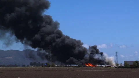 Oxnard fire far Stock-Footage 5907366