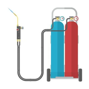 Oxy fuel welding Stock Illustration