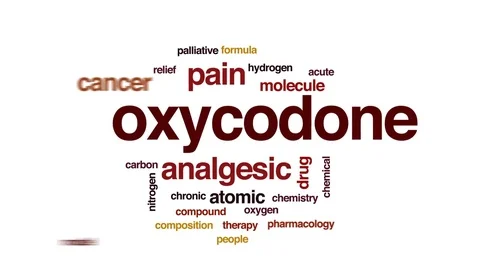 Oxycodone animated word cloud, text design animation. Stock-Footage 77040745