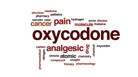 Oxycodone animated word cloud, text design animation. Stock-Footage 77154262